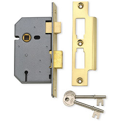 Union 3 Lever Mortice Sashlock - Satin Chrome Finish 3" - Y2277-SC-3.00