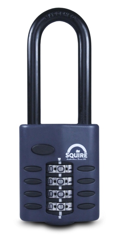 Squire Recodeable Heavy Duty Combination Padlock - Long Shackle - 50mm - CP50/2.5