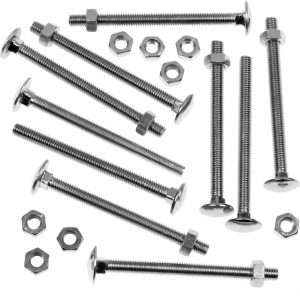 Securfix Carriage Bolts With Hex Nuts - M6 x 2"-M6 x 50mm | Pack of 200 - T10834C