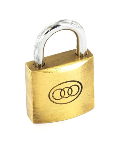 Securit Tricircle Brass Padlock - 50mm 6 Pack - B1176