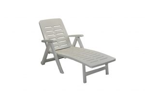 SupaGarden Plastic Lounger - White - CPML10W