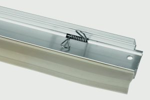 Woodside Bottom of the Door Self Seal Draught Excluder TPE Sweep - Aluminium Silver - WDE110