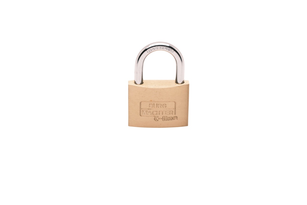 Burg-Wächter Mid Security Brass Padlock - 50mm - 222 50 SB