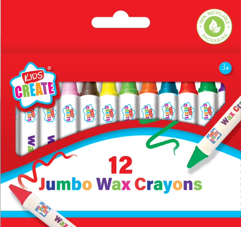 Anker 12 Pack Jumbo Wax Crayons - CYON/3