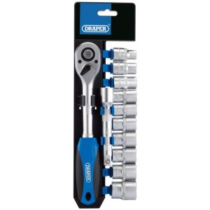 Draper Metric Socket Ratchet Set 1/2"sq Dr - 12 Piece - 16374