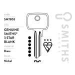 Smiths Locks 3 Star Euro Cylinder 6 Pin Key Blank - Pack 10 - SMT803