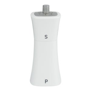 Grunwerg Square Pepper Mill & Salt Shaker - White - SP-9174WH