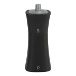 Grunwerg Square Pepper Mill & Salt Shaker - Black - SP-9174BK