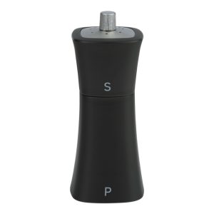 Grunwerg Square Pepper Mill & Salt Shaker - Black - SP-9174BK