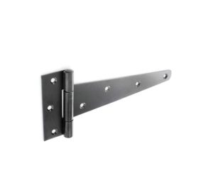 Securit Heavy Black Tee Hinges (Pair) - 200mm (8") - S4563