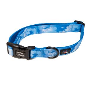 Long Paws Blue Camo Dog Collar - Medium - FTDBCM