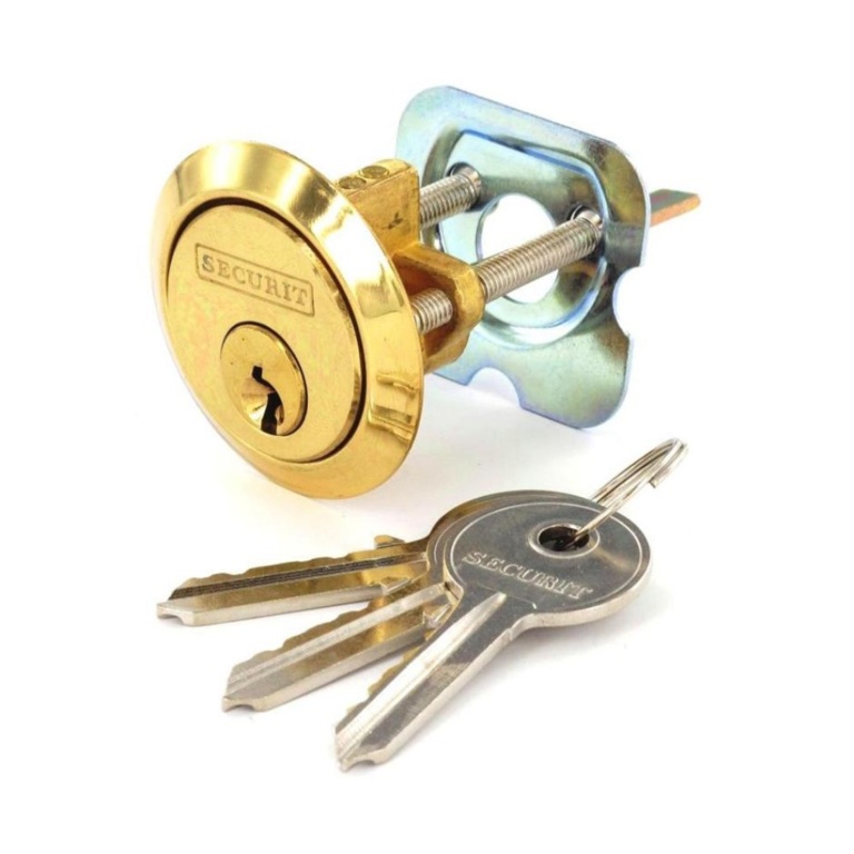 Securit Polished Brass Spare Cylinder with 3 Keys - Universal - S1750