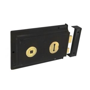 Securit Black Rim Lock - 150mm - S1841