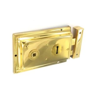 Securit Double Handed Rim Lock Brass - 150mm - S1840