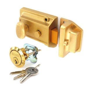 Securit Champagne Finish Nightlatch Brass Cylinder - Standard - S1740