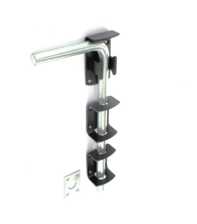 Securit Garage Door Bolt Black - 375mm - S5194