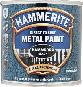 Hammerite Metal Paint Hammered 250ml - Black - 5084792