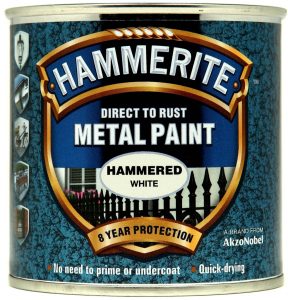 Hammerite Metal Paint Hammered 250ml - White - 5084836