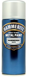 Hammerite Metal Paint 400ml Aerosol - Hammered White - 5084784