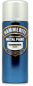 Hammerite Metal Paint 400ml Aerosol - Hammered Silver - 5084783