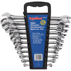 SupaTool Chrome Combination Spanner Set - 22 Piece - SSC22